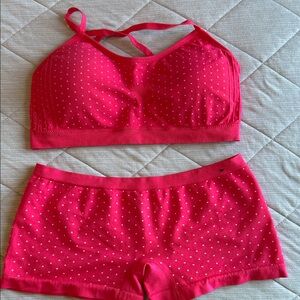 Joe Boxer women’s Pink Polka Dot Bralette Set